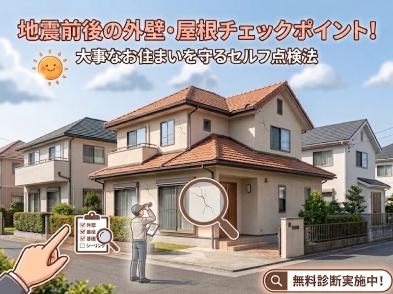 地震前後の家の点検